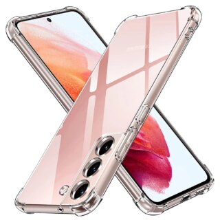 Coque en silicone transparent souple antichoc pour Samsung, coque arrière transparente ultra fine, Galaxy S22, S21, S20, FE, S10, Note 10 Plus, 9, 8, 20