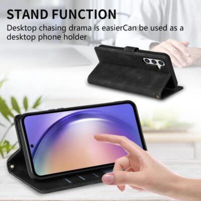 Étui portefeuille à rabat magnétique en cuir, pour Samsung Galaxy S23 Ultra S22 Plus S21 S20 FE S10E S9 S8 Note 20 Ultra 10 Lite 9 – Image 4