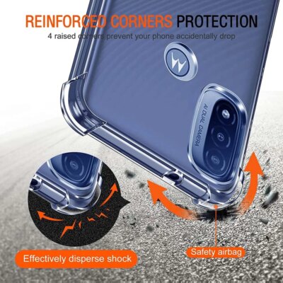 Coque transparente en Silicone souple et épaisse, antichoc, pour Moto Motorola E20, E30, E40, E22, E22i, E22s, E32, E32s, E7 Plus, E6s, 2020 – Image 2