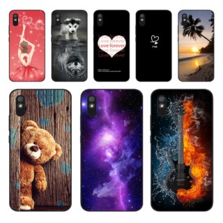 Coque souple en silicone pour Xiaomi Redmi 9A, étui de protection arrière en TPU avec motif de dessin animé