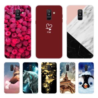 Coque à motif floral pour Samsung, étui en silicone souple, pour modèles horizon 2018, A 6, A600F, Galaxy horizon Plus 2018, A605, A605F