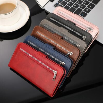 Étui portefeuille en cuir pour Samsung Galaxy, A52, A72, S22, S21, A73, A53, A13, A32, A22, A12, A71, A51, J5, J6 Plus, fermeture éclair, carte, couverture de téléphone – Image 6