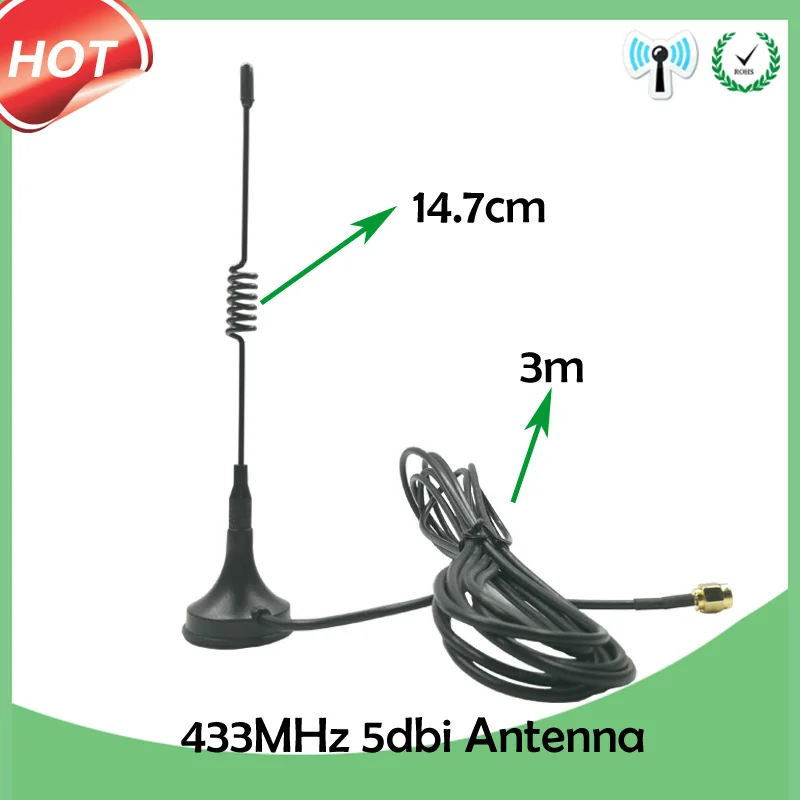 Répéteur sans fil 12dbi 5dbi 433Mhz, antenne lora 4G 698-2690MHz – Image 4