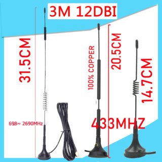 Répéteur sans fil 12dbi 5dbi 433Mhz, antenne lora 4G 698-2690MHz