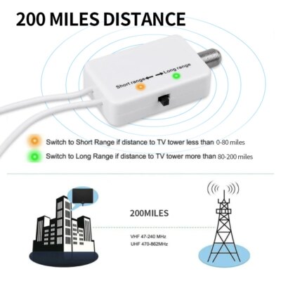 réglable numérique TV signal amplificateur 36db 300 Miles HDTV – Image 4