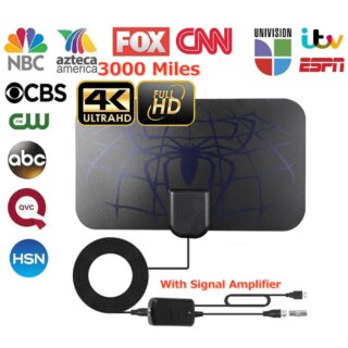 Amplificateur de signal d'antenne TV 8K 4K 25DB, boîtier DTV numérique réglable