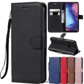 Étui portefeuille en cuir pour téléphone Huawei