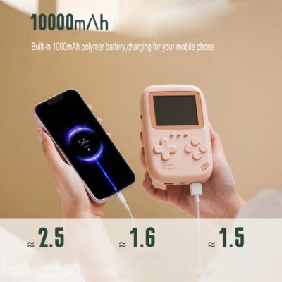 Console de jeu rétro portable de grande capacité, banque d'alimentation 10000 pouces – Image 2