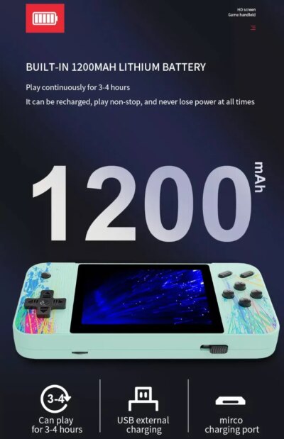Console de jeu vidéo portable pour enfants, lecteur de jeu, 800 jeux classiques rétro – Image 4