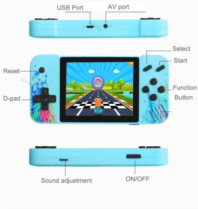 Console de jeu vidéo portable pour enfants, lecteur de jeu, 800 jeux classiques rétro – Image 6