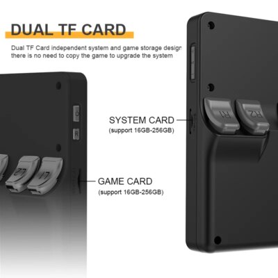Console de jeu portable RGB20S Version noire, système Open Source rétro RK3326 – Image 6