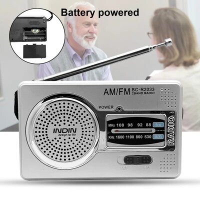 Radio FM Portable rétro avec antenne télescopique pour personnes âgées – Image 3
