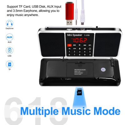 Récepteur de Radio FM numérique, haut-parleur stéréo – Image 5