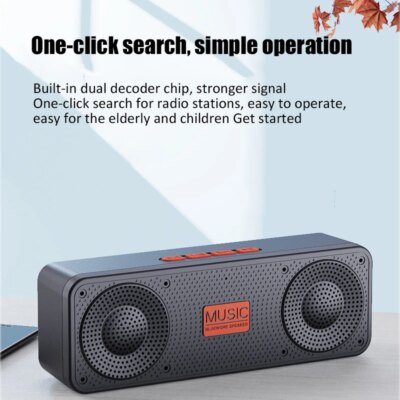 Radio FM sans fil bluetooth 5.0, haut-parleur TWS – Image 2