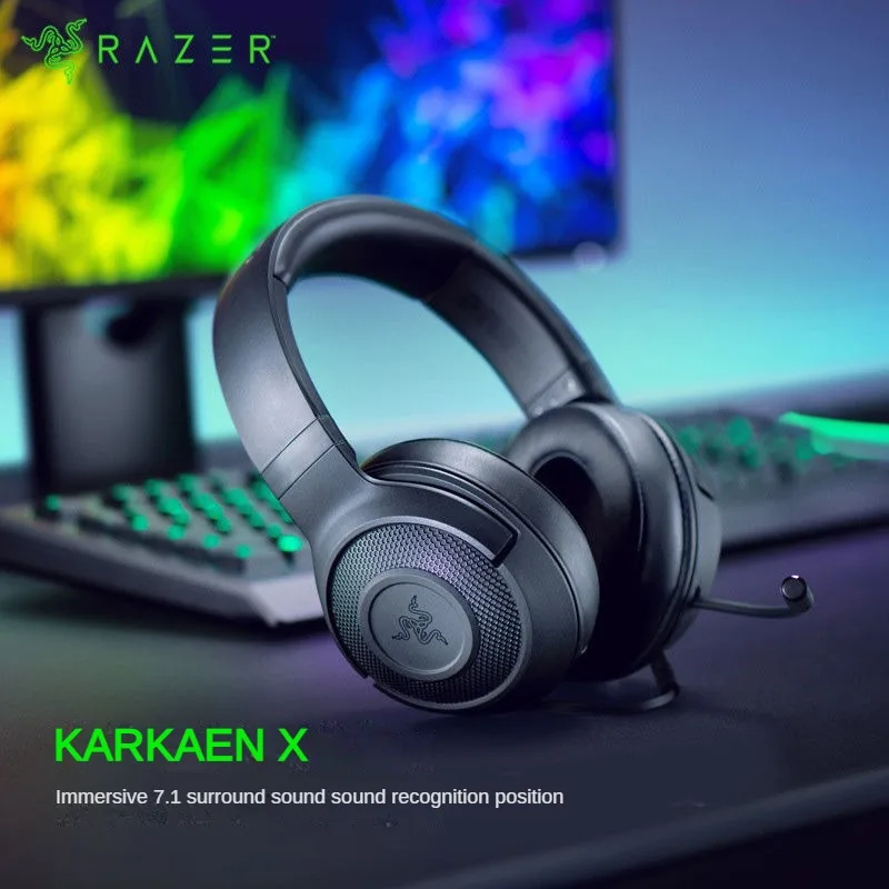 Razer-Casque filaire KARagreEN X Essential, Gamer, PC, 3.5mm, PS4, Son surround, HD, Microphone casque audio gaming 2032